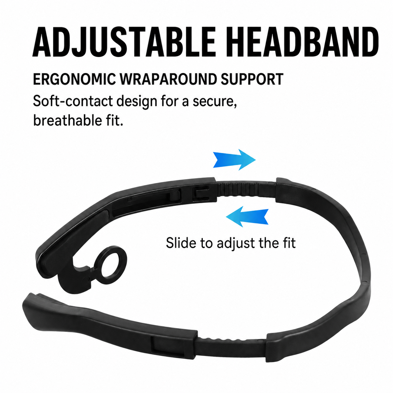 English diagram showing the adjustable wraparound support of the 6818 light