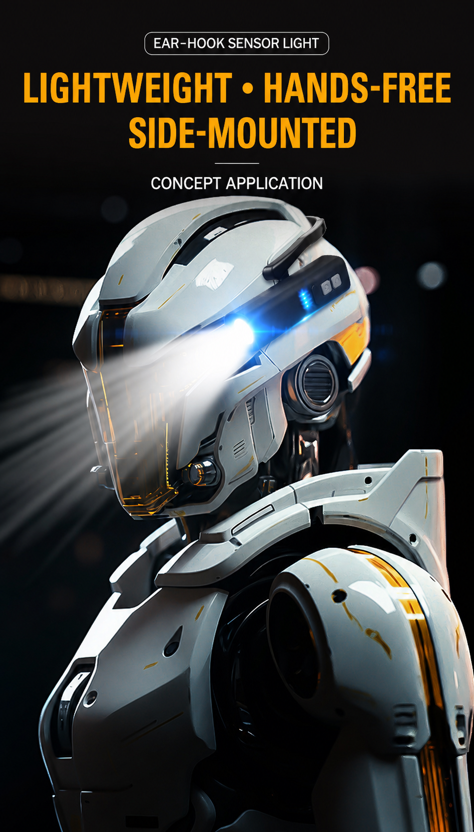 Concept application visual for the 6818 ear-hook lighting product