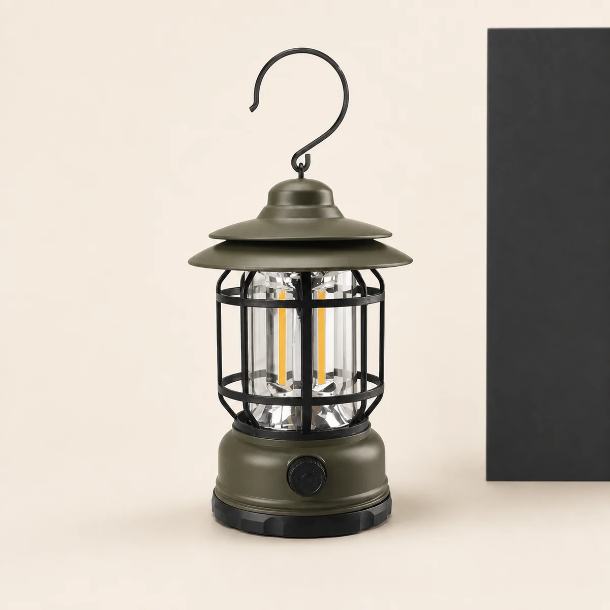 Green L791R rechargeable retro camping lantern