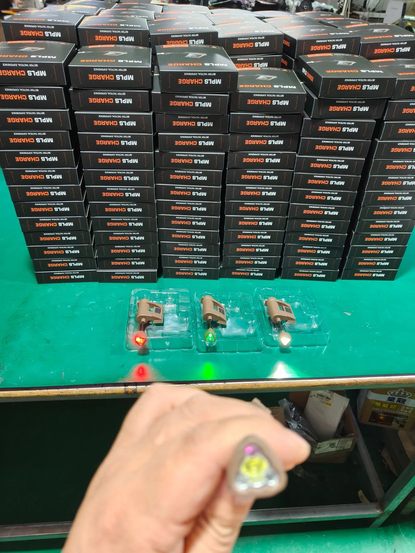 Packed MPLS CHARGE products and production samples