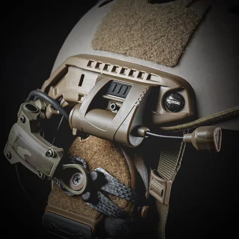 MPLS CHARGE task light mounted on a helmet rail