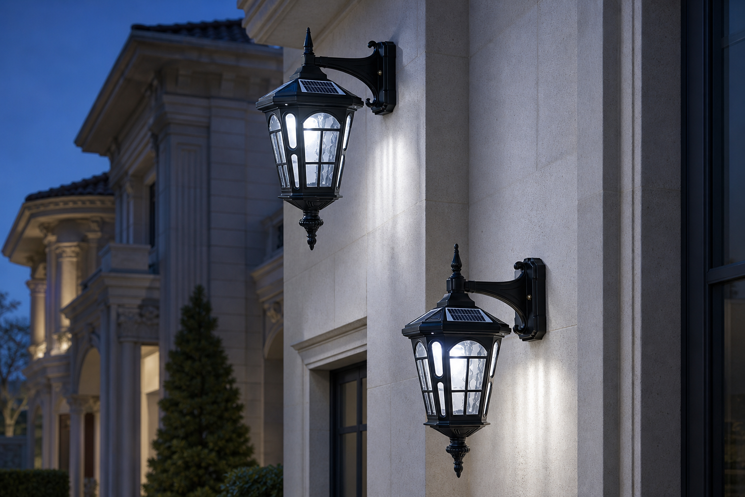 BAIFEI OBD01-A European-style solar outdoor wall lantern