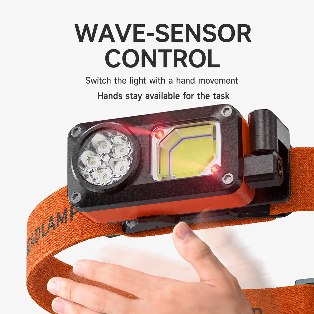 Hand movement operating the TD-0280A wave sensor