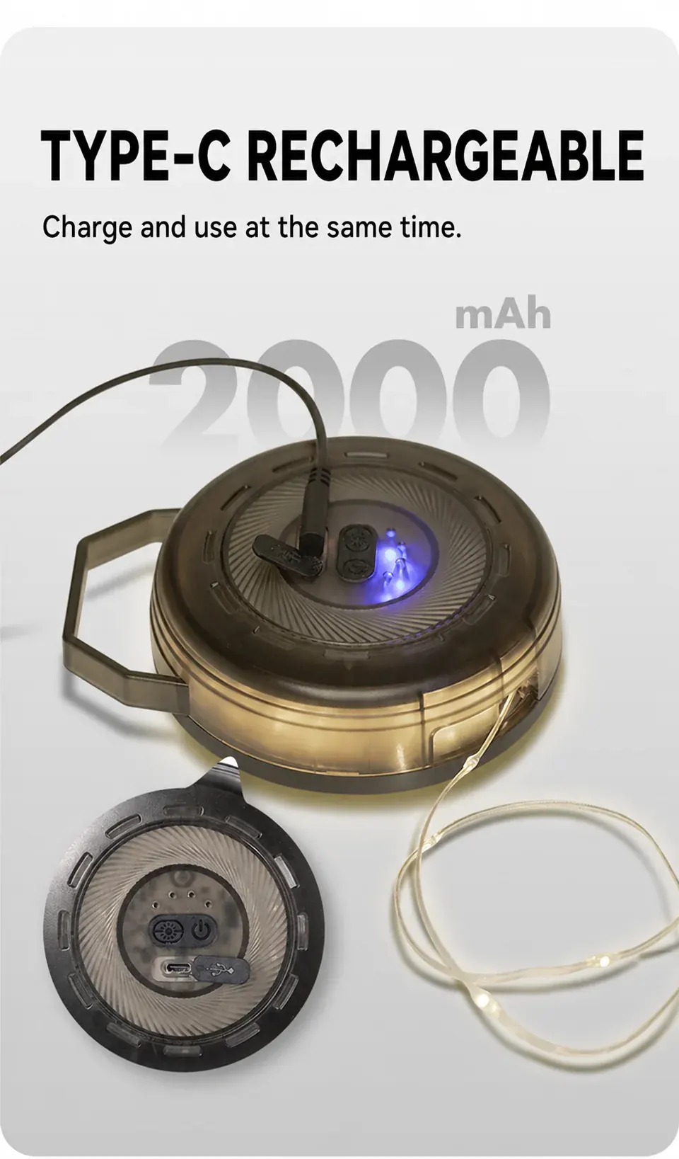 LY-M07S Type-C charging and 2000 mAh battery