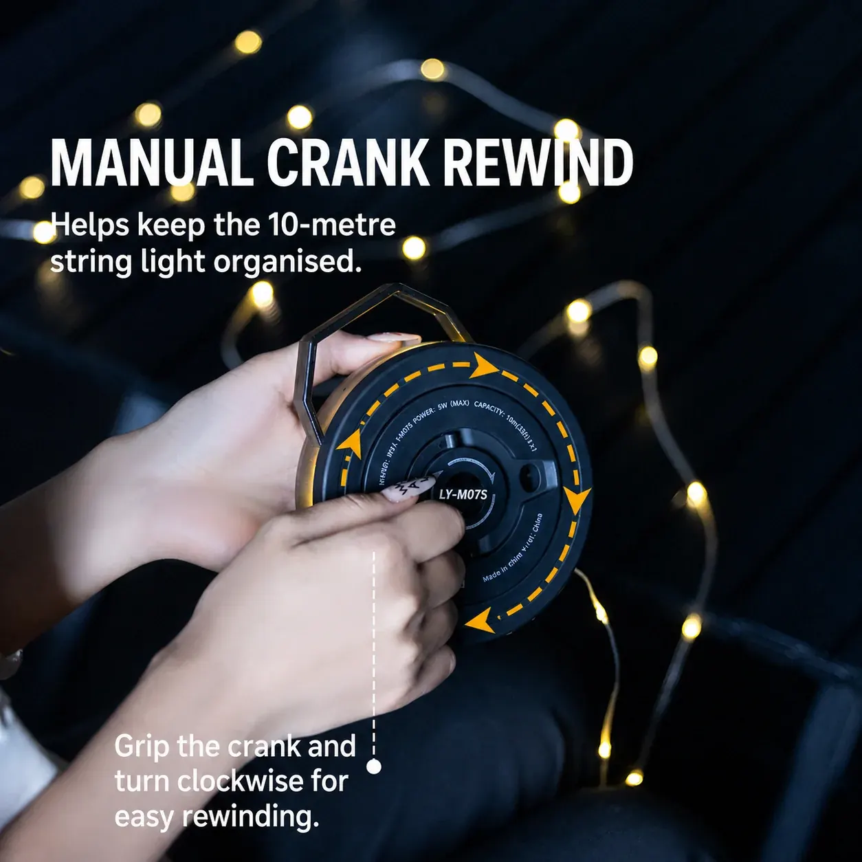 LY-M07S manual crank rewind mechanism