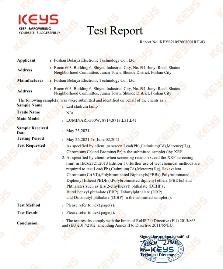 RoHS document preview