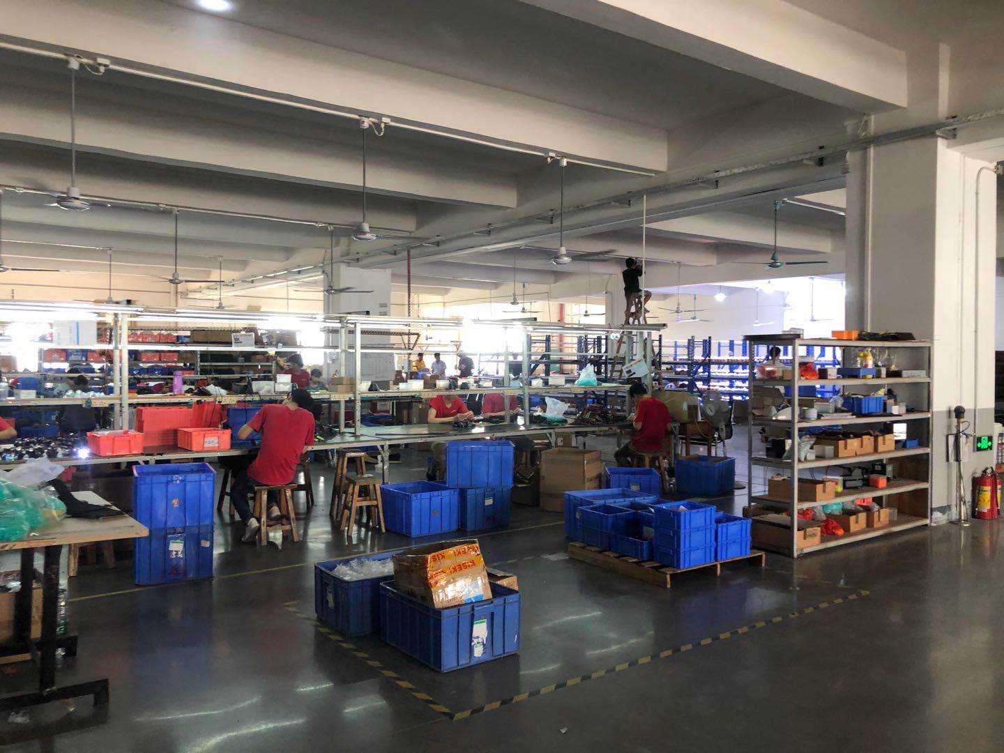 Lighting product assembly floor