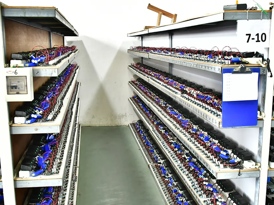 Rechargeable lighting products moving through production