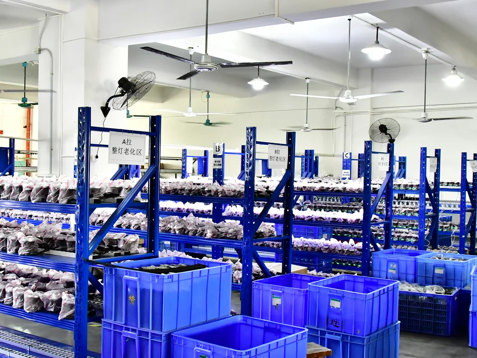 Semi-finished products organized for the next production stage